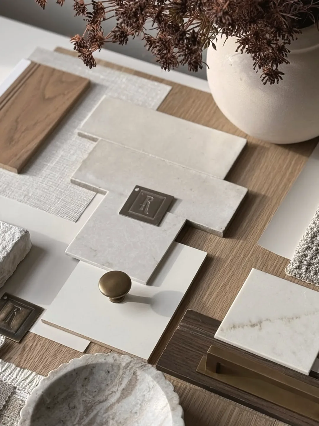Styled material and finish moodboard